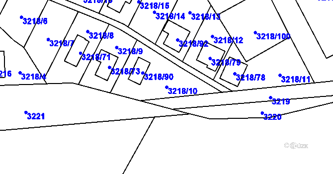 Parcela st. 3218/10 v KÚ Horní Těrlicko, Katastrální mapa
