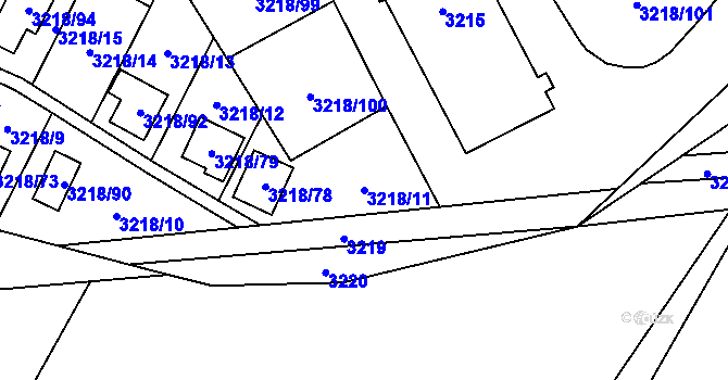 Parcela st. 3218/11 v KÚ Horní Těrlicko, Katastrální mapa
