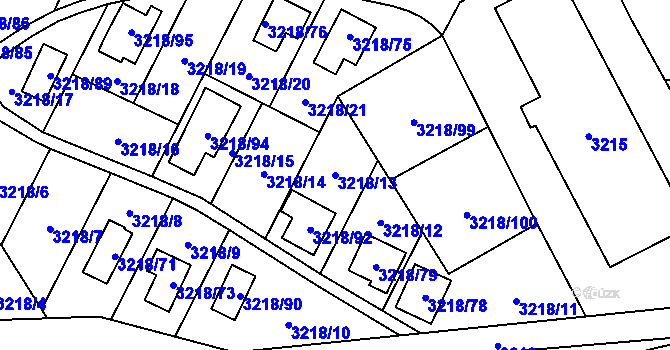 Parcela st. 3218/13 v KÚ Horní Těrlicko, Katastrální mapa