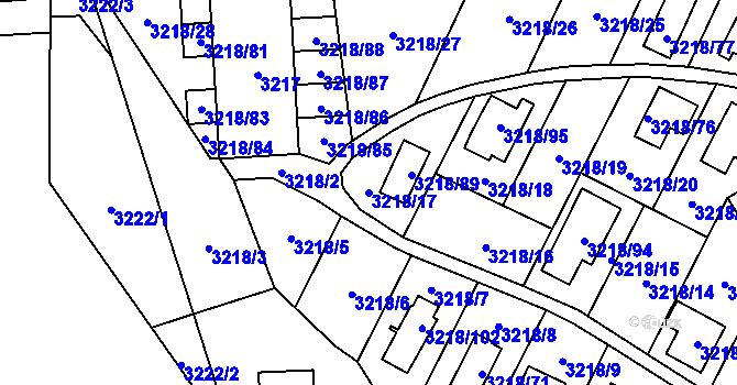 Parcela st. 3218/17 v KÚ Horní Těrlicko, Katastrální mapa