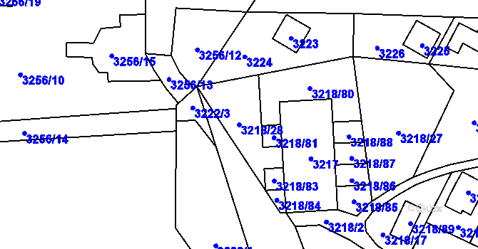 Parcela st. 3218/28 v KÚ Horní Těrlicko, Katastrální mapa