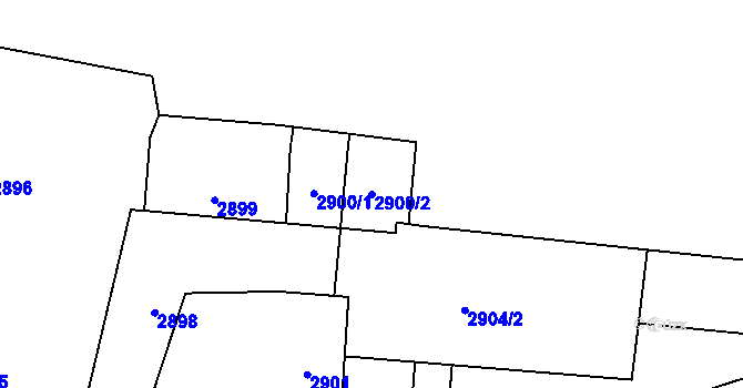 Parcela st. 2900/2 v KÚ Horní Těrlicko, Katastrální mapa