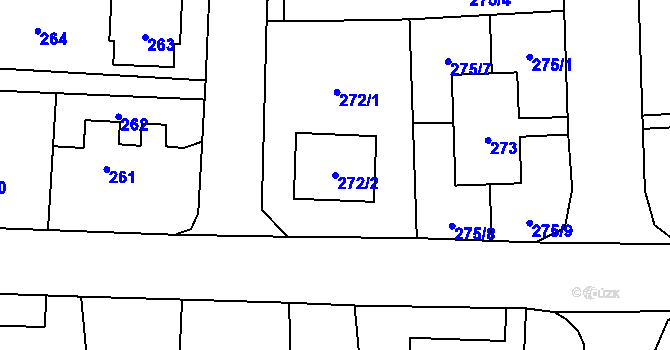 Parcela st. 272/2 v KÚ Horní Těrlicko, Katastrální mapa