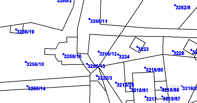 Parcela st. 3256/12 v KÚ Horní Těrlicko, Katastrální mapa