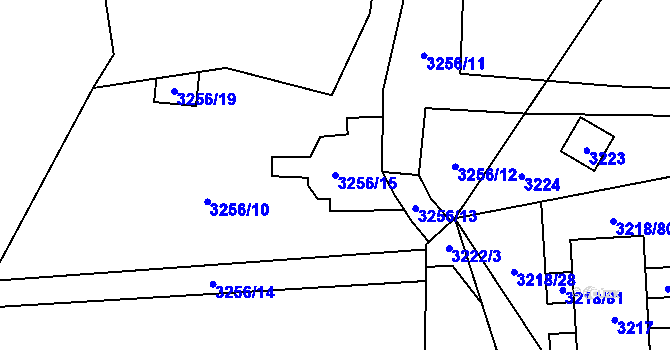 Parcela st. 3256/15 v KÚ Horní Těrlicko, Katastrální mapa