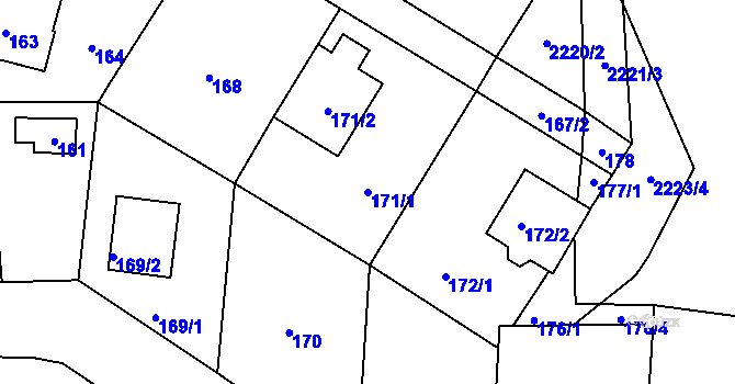 Parcela st. 171/1 v KÚ Horní Těrlicko, Katastrální mapa