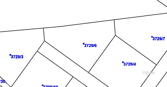 Parcela st. 3729/6 v KÚ Horní Těrlicko, Katastrální mapa