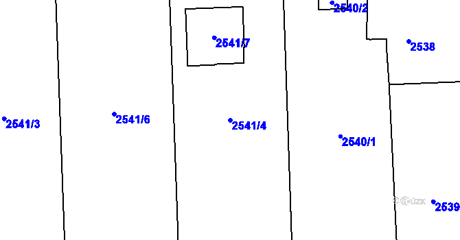 Parcela st. 2541/4 v KÚ Horní Těrlicko, Katastrální mapa