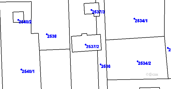 Parcela st. 2537/2 v KÚ Horní Těrlicko, Katastrální mapa