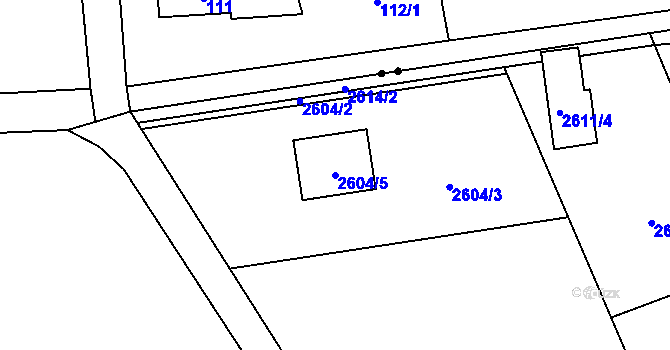 Parcela st. 2604/5 v KÚ Horní Těrlicko, Katastrální mapa