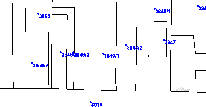 Parcela st. 3849/1 v KÚ Horní Těrlicko, Katastrální mapa