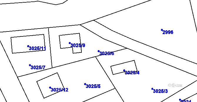 Parcela st. 3025/6 v KÚ Horní Těrlicko, Katastrální mapa