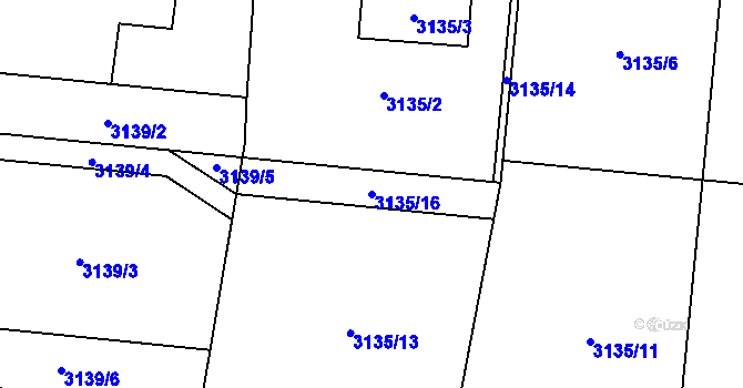 Parcela st. 3135/16 v KÚ Horní Těrlicko, Katastrální mapa