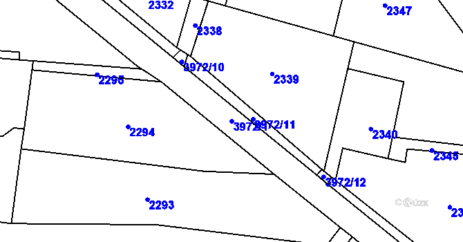 Parcela st. 3972/1 v KÚ Horní Těrlicko, Katastrální mapa