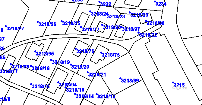 Parcela st. 3218/75 v KÚ Horní Těrlicko, Katastrální mapa