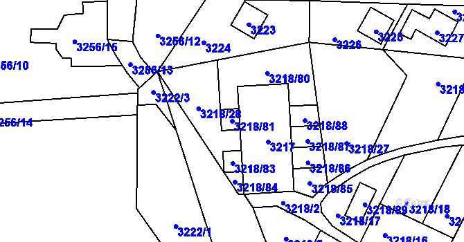 Parcela st. 3218/81 v KÚ Horní Těrlicko, Katastrální mapa