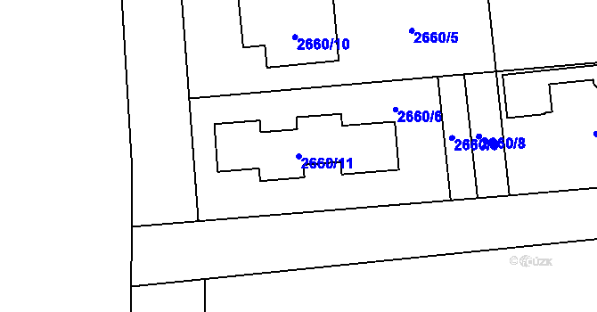 Parcela st. 2660/11 v KÚ Horní Těrlicko, Katastrální mapa