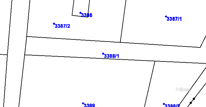 Parcela st. 3388/1 v KÚ Horní Těrlicko, Katastrální mapa