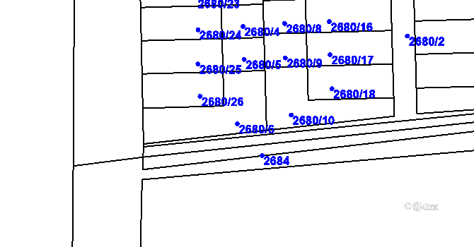Parcela st. 2680/6 v KÚ Horní Těrlicko, Katastrální mapa