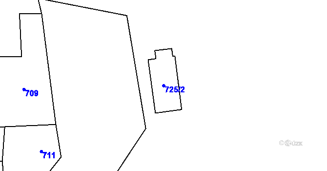 Parcela st. 725/2 v KÚ Horní Těrlicko, Katastrální mapa