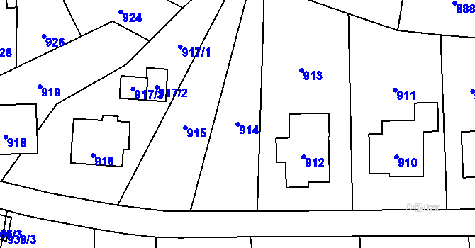 Parcela st. 914 v KÚ Horní Těrlicko, Katastrální mapa