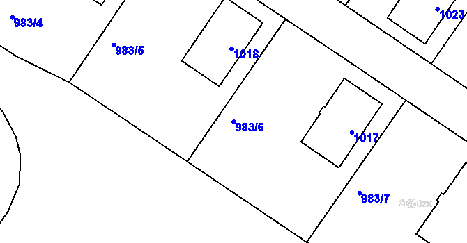 Parcela st. 983/6 v KÚ Horní Těrlicko, Katastrální mapa