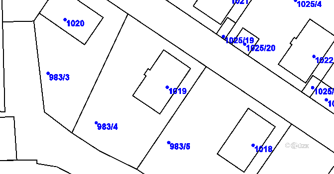 Parcela st. 1019 v KÚ Horní Těrlicko, Katastrální mapa