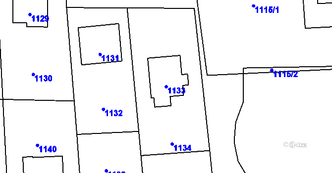 Parcela st. 1133 v KÚ Horní Těrlicko, Katastrální mapa