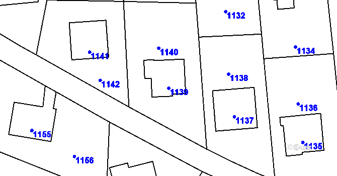 Parcela st. 1139 v KÚ Horní Těrlicko, Katastrální mapa