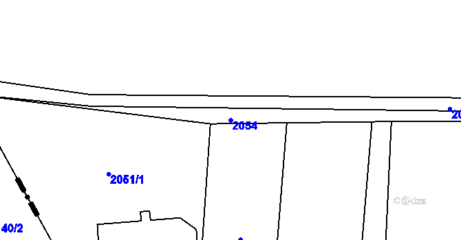 Parcela st. 2054 v KÚ Horní Těrlicko, Katastrální mapa