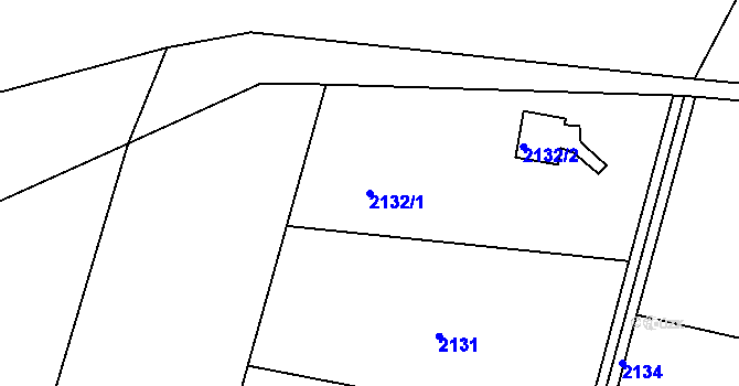 Parcela st. 2132/1 v KÚ Horní Těrlicko, Katastrální mapa