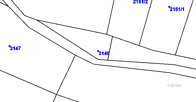 Parcela st. 2149 v KÚ Horní Těrlicko, Katastrální mapa