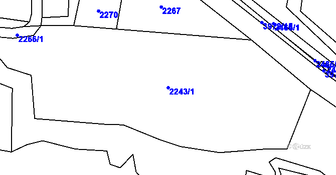 Parcela st. 2243/1 v KÚ Horní Těrlicko, Katastrální mapa