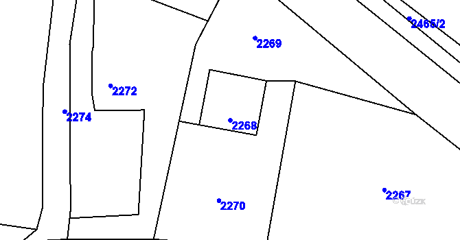 Parcela st. 2268 v KÚ Horní Těrlicko, Katastrální mapa