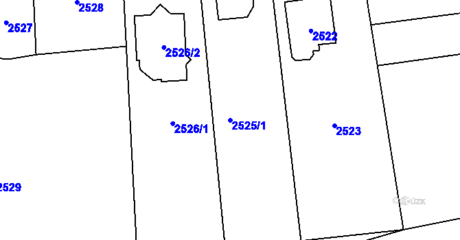 Parcela st. 2525/1 v KÚ Horní Těrlicko, Katastrální mapa