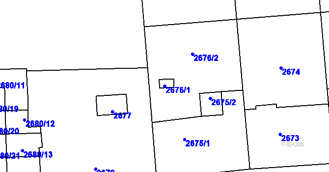 Parcela st. 2676/1 v KÚ Horní Těrlicko, Katastrální mapa