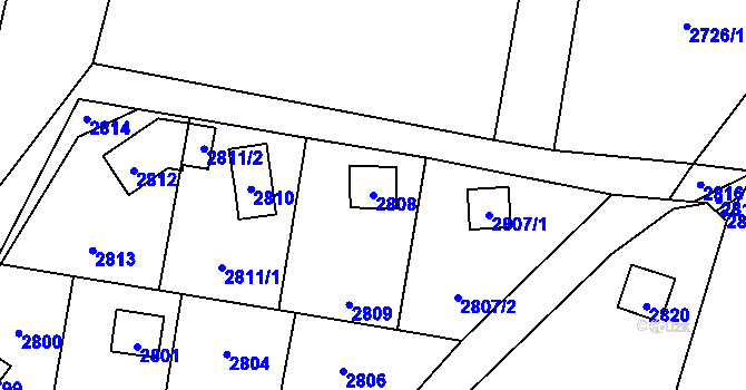 Parcela st. 2808 v KÚ Horní Těrlicko, Katastrální mapa