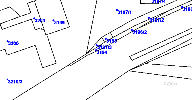Parcela st. 3194 v KÚ Horní Těrlicko, Katastrální mapa