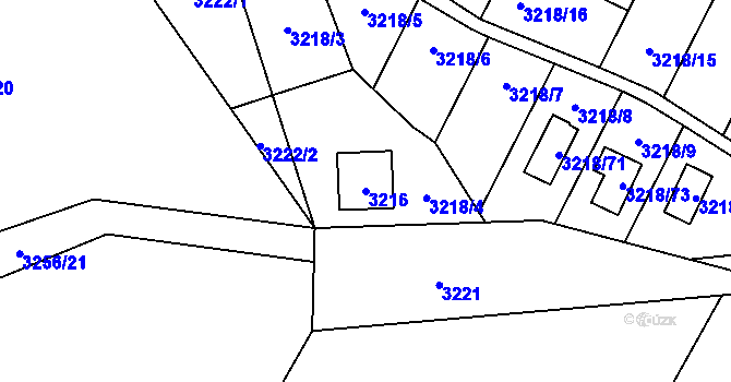 Parcela st. 3216 v KÚ Horní Těrlicko, Katastrální mapa