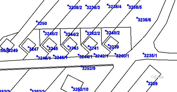 Parcela st. 3241 v KÚ Horní Těrlicko, Katastrální mapa