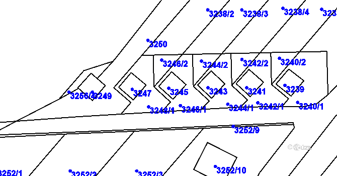 Parcela st. 3245 v KÚ Horní Těrlicko, Katastrální mapa