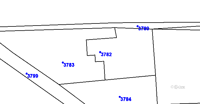 Parcela st. 3782 v KÚ Horní Těrlicko, Katastrální mapa