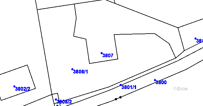 Parcela st. 3807 v KÚ Horní Těrlicko, Katastrální mapa