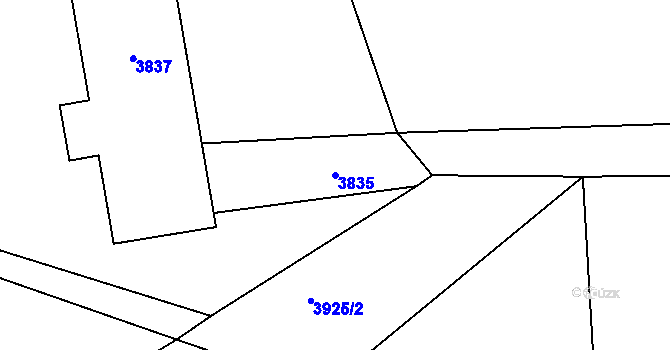 Parcela st. 3835 v KÚ Horní Těrlicko, Katastrální mapa