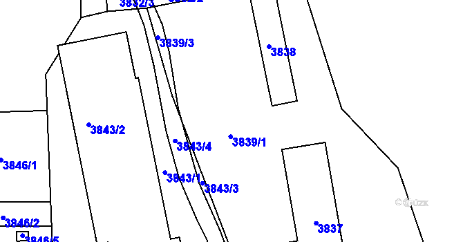 Parcela st. 3839 v KÚ Horní Těrlicko, Katastrální mapa