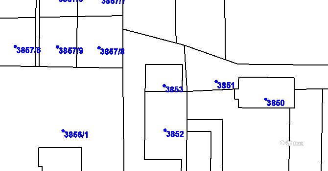 Parcela st. 3853 v KÚ Horní Těrlicko, Katastrální mapa