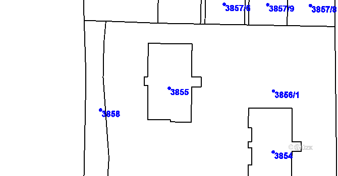 Parcela st. 3855 v KÚ Horní Těrlicko, Katastrální mapa