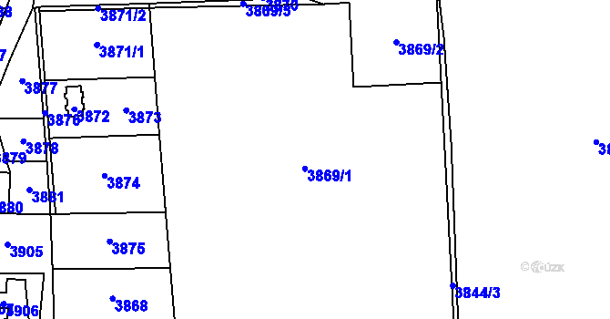 Parcela st. 3869 v KÚ Horní Těrlicko, Katastrální mapa