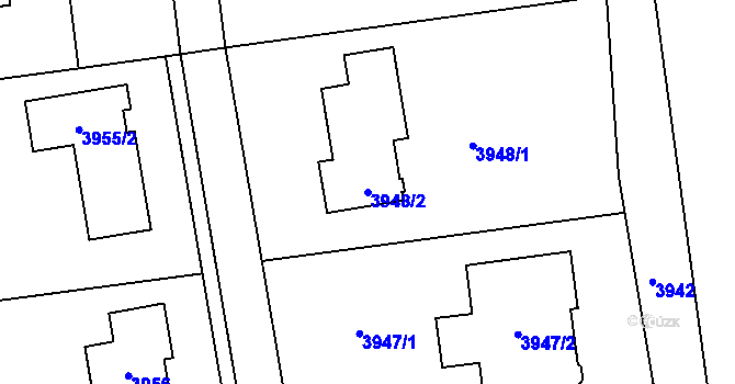 Parcela st. 3948/2 v KÚ Horní Těrlicko, Katastrální mapa