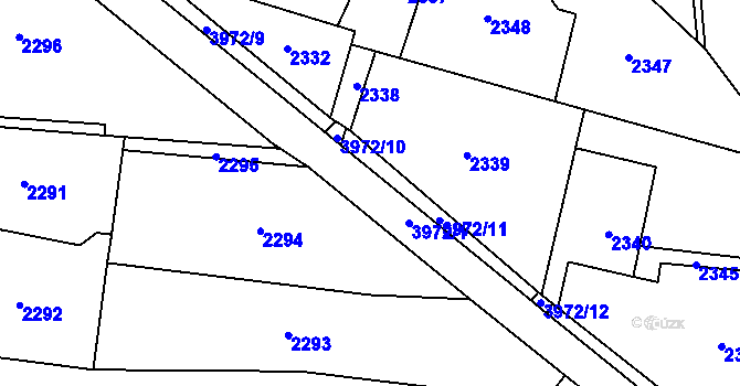 Parcela st. 3972 v KÚ Horní Těrlicko, Katastrální mapa